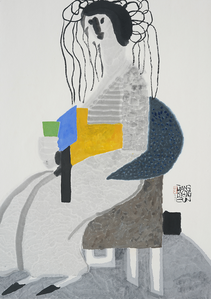 Jang Byeong Eun · Eastbrush · 张炳彥 · figure · ink_and_light_color_on_paper · 841mm_x_594mm · 2025